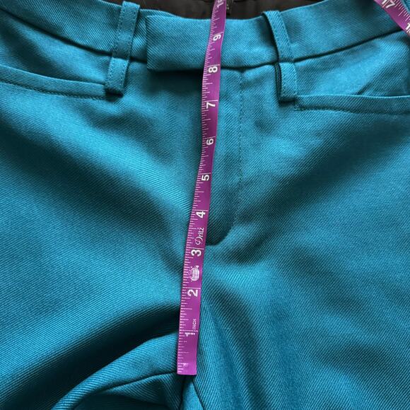 Banana Republic 100% Wool Dress pants Women's Sz 0 Petite Teal Wide leg trouser - Picture 9 of 15